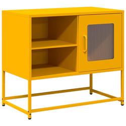 vidaXL TV Cabinet Anthracite 100.5x39x60.5 cm Steel TV stand TV sideboard - mustard yellow, 68 cm