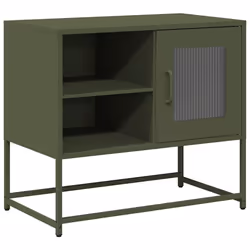 vidaXL TV Cabinet Anthracite 100.5x39x60.5 cm Steel TV stand TV sideboard - olive green, 68 cm