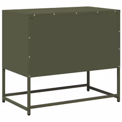 vidaXL TV Cabinet Anthracite 100.5x39x60.5 cm Steel TV stand TV sideboard - olive green, 68 cm - Additional view 7