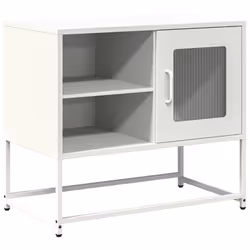 vidaXL TV Cabinet Anthracite 100.5x39x60.5 cm Steel TV stand TV sideboard - white, 68 cm