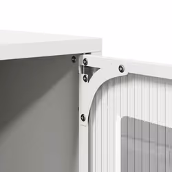 vidaXL TV Cabinet Anthracite 100.5x39x60.5 cm Steel TV stand TV sideboard - white, 68 cm - Additional view 10