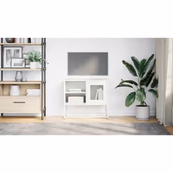 vidaXL TV Cabinet Anthracite 100.5x39x60.5 cm Steel TV stand TV sideboard - white, 68 cm