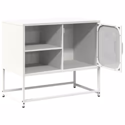 vidaXL TV Cabinet Anthracite 100.5x39x60.5 cm Steel TV stand TV sideboard - white, 68 cm - Additional view 5