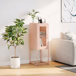 vidaXL Sideboard Mustard Yellow 36x39x107 cm Cold-rolled Steel storage cabinet - pink - Additional view 2