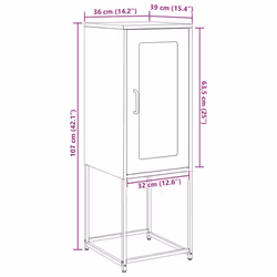 vidaXL Sideboard Mustard Yellow 36x39x107 cm Cold-rolled Steel storage cabinet - pink - Additional view 3