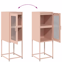 vidaXL Sideboard Mustard Yellow 36x39x107 cm Cold-rolled Steel storage cabinet - pink - Additional view 9