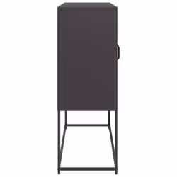 vidaXL Sideboard Black 100.5x39x107 cm Cold-rolled Steel storage cabinet - black - Additional view 6