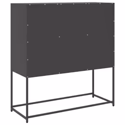 vidaXL Sideboard Black 100.5x39x107 cm Cold-rolled Steel storage cabinet - black - Additional view 7