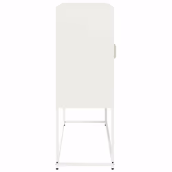 vidaXL Sideboard Black 100.5x39x107 cm Cold-rolled Steel storage cabinet - white - Additional view 6