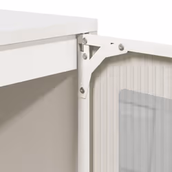 vidaXL Sideboard Black 100.5x39x107 cm Cold-rolled Steel storage cabinet - white - Additional view 9