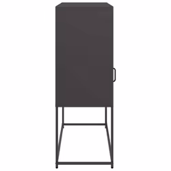 vidaXL Sideboard Mustard Yellow 100.5x39x107 cm Cold-rolled Steel - black - Additional view 6