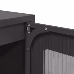 vidaXL Sideboard White 100.5x39x107 cm Cold-rolled Steel storage cabinet - black - Additional view 10