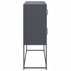 vidaXL Sideboard White 100.5x39x107 cm Cold-rolled Steel storage cabinet - anthracite - Additional view 6