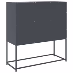 vidaXL Sideboard White 100.5x39x107 cm Cold-rolled Steel storage cabinet - anthracite - Additional view 7