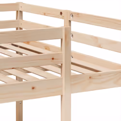 vidaXL Triple Bunk Bed Frame Kids Bed Base Mattress Foundation Solid Wood Pine - natural, 140 x 200/70 x 140 cm - Additional view 7