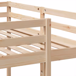 vidaXL Triple Bunk Bed Frame Kids Bed Base Mattress Foundation Solid Wood Pine - natural, 160 x 200/80 x 160 cm - Additional view 7