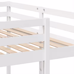 vidaXL Triple Bunk Bed Frame Kids Bed Base Mattress Foundation Solid Wood Pine - white, 160 x 200/80 x 160 cm - Additional view 7