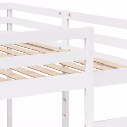 vidaXL Triple Bunk Bed Frame Kids Bed Base Mattress Foundation Solid Wood Pine - white, 200 x 200/80 x 200 cm - Additional view 7