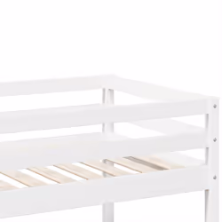 vidaXL Bunk Bed Loft Bed Kids Bed Frame Mattress Foundation Solid Wood Pine - white, 90 x 200 cm - Additional view 7