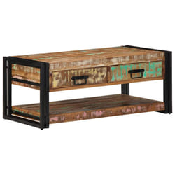 vidaXL Coffee Table 90x50x38 cm Solid Rough Wood Mango side table - Solid reclaimed wood