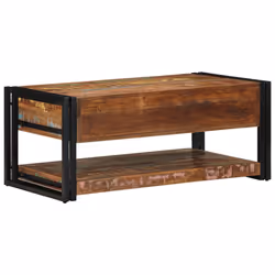 vidaXL Coffee Table 90x50x38 cm Solid Rough Wood Mango side table - Solid reclaimed wood - Additional view 5