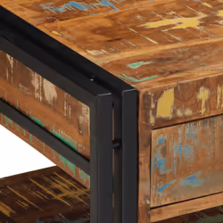 vidaXL Coffee Table 90x50x38 cm Solid Rough Wood Mango side table - Solid reclaimed wood - Additional view 6