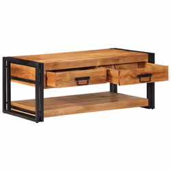 vidaXL Coffee Table 90x50x38 cm Solid Rough Wood Mango side table - Solid acacia wood