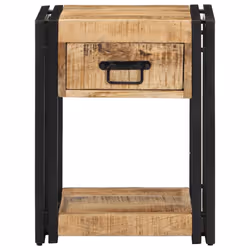 vidaXL Bedside Cabinets 2 pcs 40x35x50 cm Solid Rough Wood Mango bedside table - 1 pcs