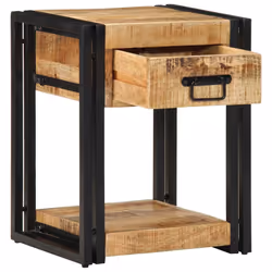 vidaXL Bedside Cabinets 2 pcs 40x35x50 cm Solid Rough Wood Mango bedside table - 2 pcs