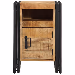 vidaXL Bedside Cabinet 40x40x59 cm Solid Wood Reclaimed bedside table - Solid rough mango wood