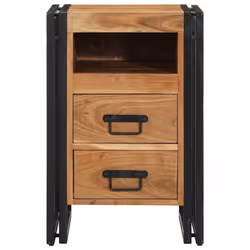 vidaXL Bedside Cabinet 40x40x59 cm Solid Wood Reclaimed bedside table - Solid acacia wood