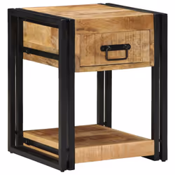 vidaXL Bedside Cabinet 40x40x50 cm Solid Rough Wood Mango bedside table - 1 pcs