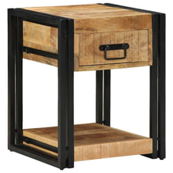 vidaXL Bedside Cabinet 40x40x50 cm Solid Rough Wood Mango bedside table - 1 pcs