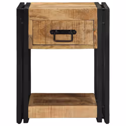 vidaXL Bedside Cabinet 40x40x50 cm Solid Rough Wood Mango bedside table - 1 pcs