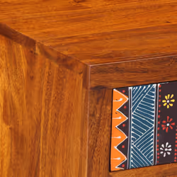 vidaXL Bedside Cabinet 2 pcs 40x40x36 cm Solid Wood Acacia bedside table - 40 x 35 x 45 cm/ 1 pcs - Additional view 4