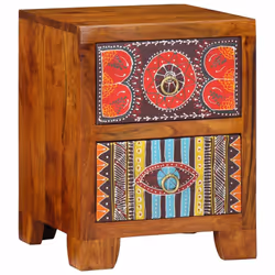 vidaXL Bedside Cabinet 35x35x45 cm Solid Wood Acacia bedside table nightstand - 1 pcs