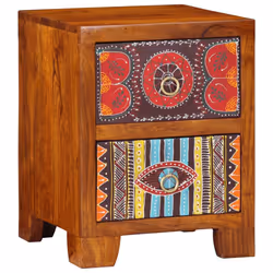 vidaXL Bedside Cabinet 35x35x45 cm Solid Wood Acacia bedside table nightstand - 1 pcs - Additional view 10