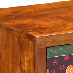vidaXL Sideboard Multicolour 90x35x60 Solid Wood Acacia cabinet cupboard - Additional view 7