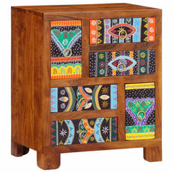 vidaXL Sideboard Multicolour 50x35x60 Solid Wood Acacia cabinet cupboard