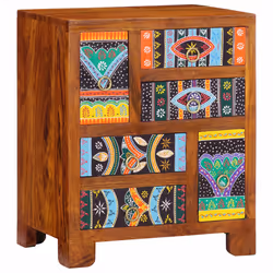 vidaXL Sideboard Multicolour 50x35x60 Solid Wood Acacia cabinet cupboard