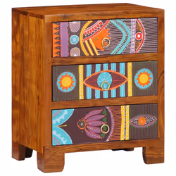vidaXL Sideboard Multicolour 50x35x60 Solid Wood Acacia cabinet cupboard