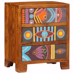 vidaXL Sideboard Multicolour 50x35x60 Solid Wood Acacia cabinet cupboard