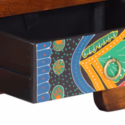 vidaXL TV Cabinet Multicolour 110x30x40 Solid Wood Acacia TV stand - Additional view 8