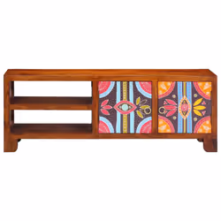 vidaXL TV Cabinet Multicolour 110x30x40 Solid Wood Acacia TV stand - Additional view 4