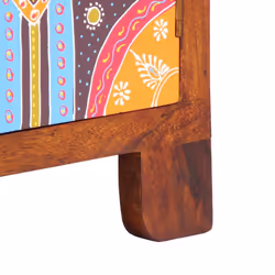 vidaXL TV Cabinet Multicolour 110x30x40 Solid Wood Acacia TV stand - Additional view 9