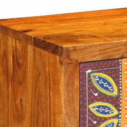 vidaXL Wall-mounted TV Cabinet Multicolour 100x30x22 Solid Wood Acacia - Additional view 7