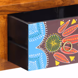 vidaXL Wall-mounted TV Cabinet Multicolour 100x30x22 Solid Wood Acacia - Additional view 8