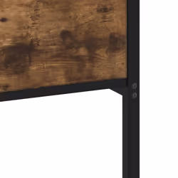 vidaXL Metal Bed Frame without Mattress Bed Base Smoked Oak 90x190 cm Single - Additional view 7
