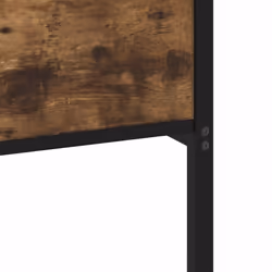 vidaXL Metal Bed Frame without Mattress Home Bed Base Smoked Oak 140x190 cm - Additional view 7