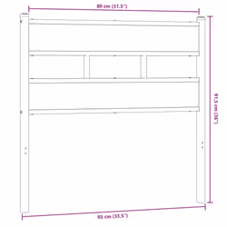 VidaXL 4017080 headboard/footboard Black, Oak - Additional view 6